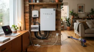 A 1000-1500Wh backup battery keeping essential household appliances running during a blackout