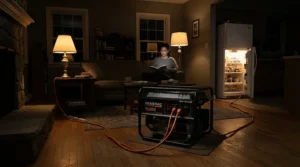 A portable power station 1500-3000Wh providing reliable backup power for essential household appliances.