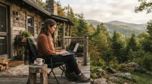 A versatile power station for glamping weekends keeping a laptop charged for off-grid working.