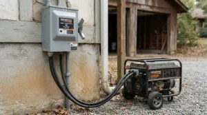 Seamless transfer switch compatibility with a high-capacity power station for whole house backup