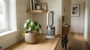 Demonstrating indoor safety features when choosing a power station vs generator for home backup.