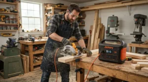 EcoFlow vs Jackery for home backup powering power tools in a British garage workshop