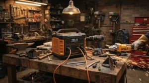 A robust power station for growing power needs running heavy tools in a home garage workshop